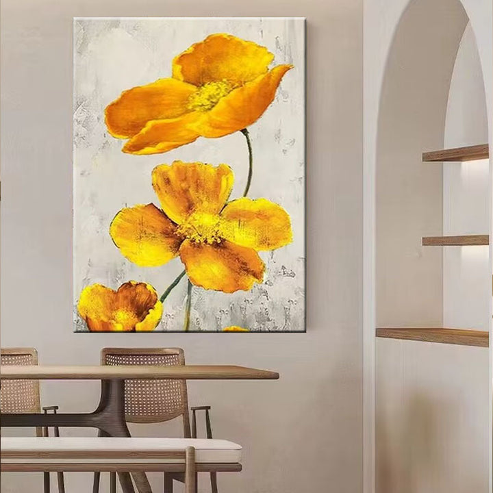 Blumig Texturiertes Wandkunst Dekor