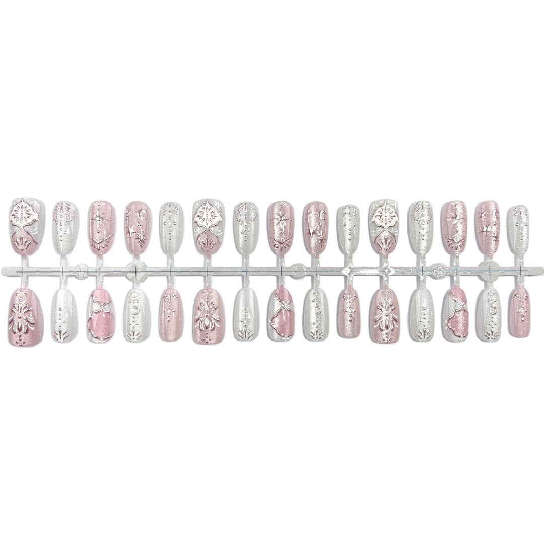 Premium Dekorative Press-On Nagelset