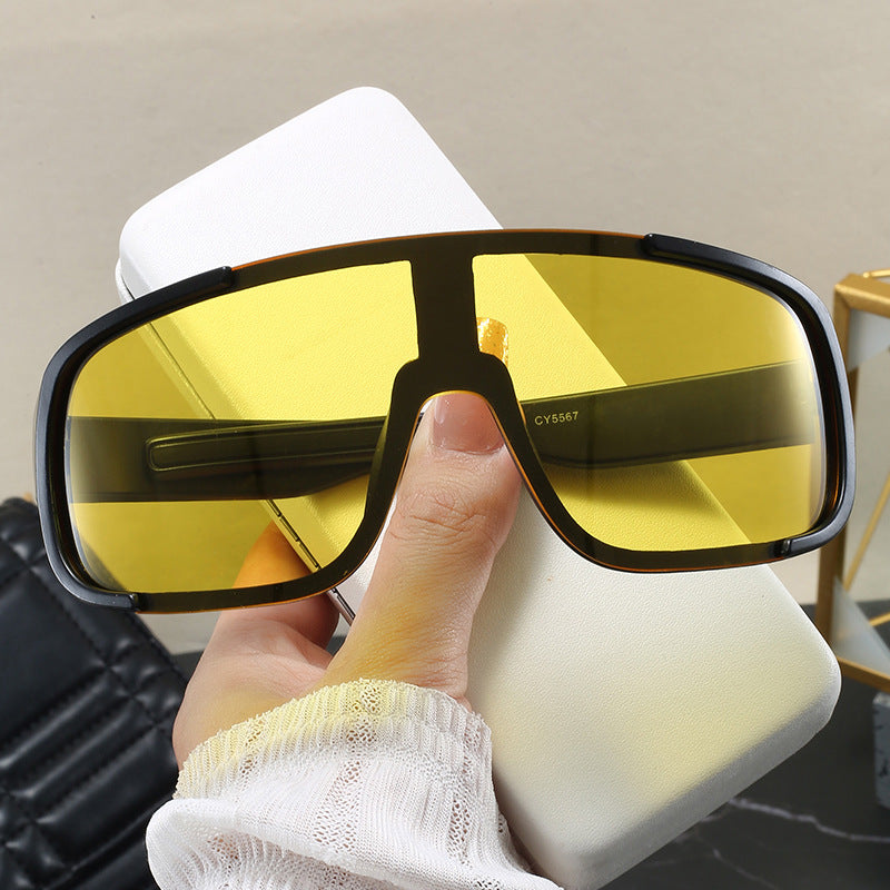 Damen modische Sportsonnenbrille mit breitem UV-Schutz Karnz