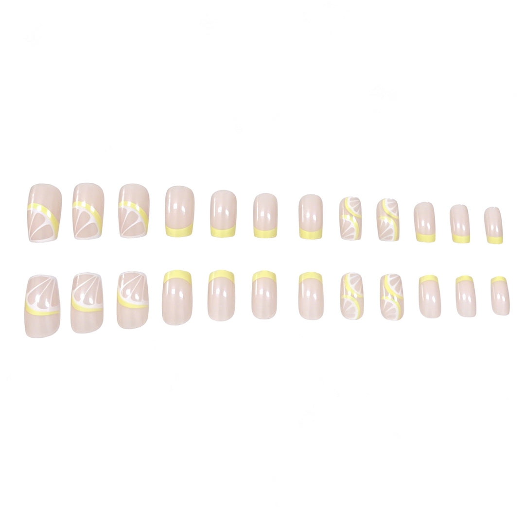 Elegante Zitrone-Themen-Acryl-Nagelkunst-Verstärkungen Karnz