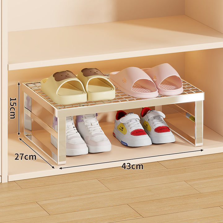 Stapelfähiger Mesh-Top Schuhregal Riser Organizer