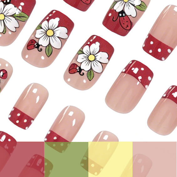 Niedliche Blumennagelkunst-Verstärkungen Karnz