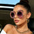 Damen kreative Designer-Sonnenbrille mit buntem Schmuckrahmen Karnz