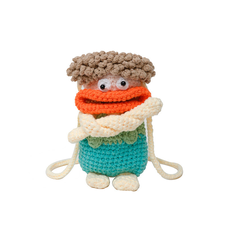 Adorable Häkelcharakter Mini Tasche