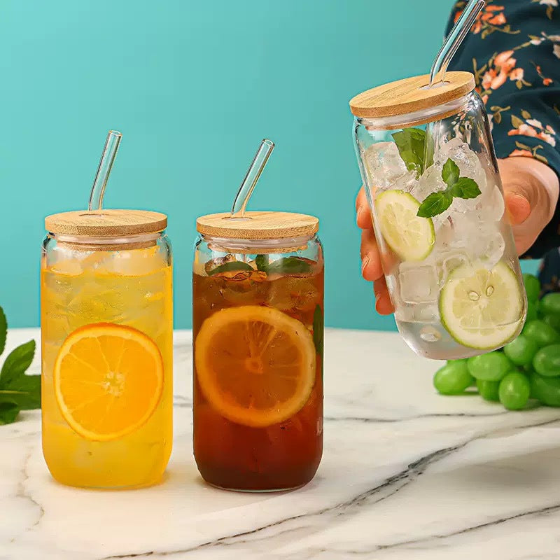 Damen Glas Trinkflasche Karnz