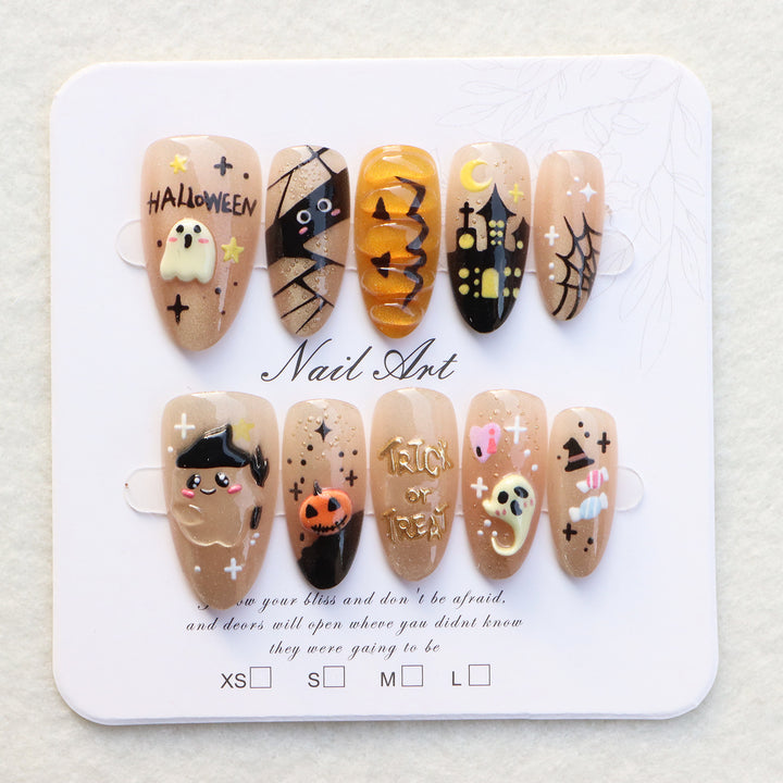 Halloween-Themen Press-On Nail Set Karnz