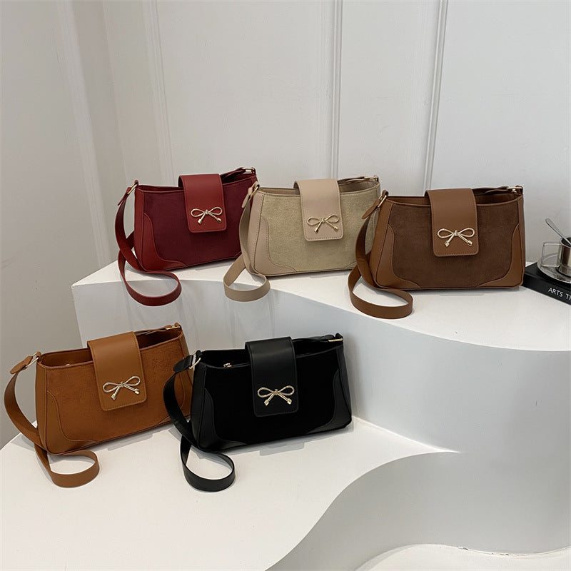 Stylish Faux Suede Handtasche Karnz