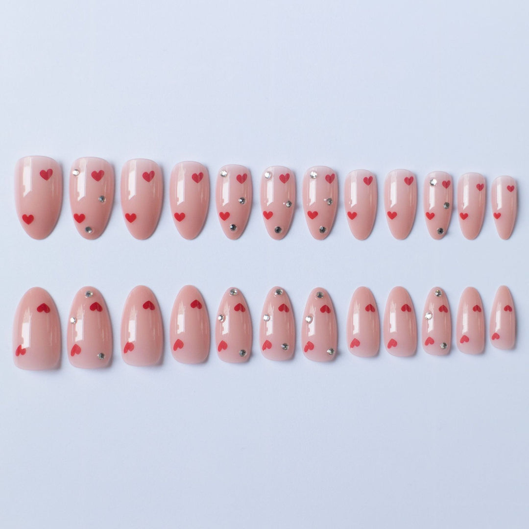 Liebe-Themen Acryl Nagel Kunst Design