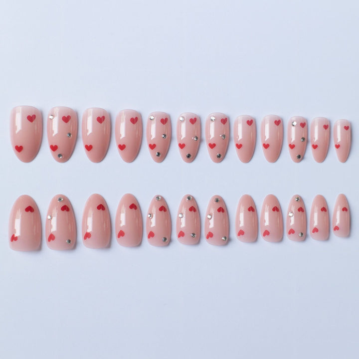 Liebe-Themen Acryl Nagel Kunst Design