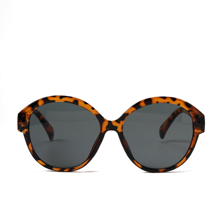 Damen runde modische Sonnenbrille mit auffälligem Leopardenmuster Karnz