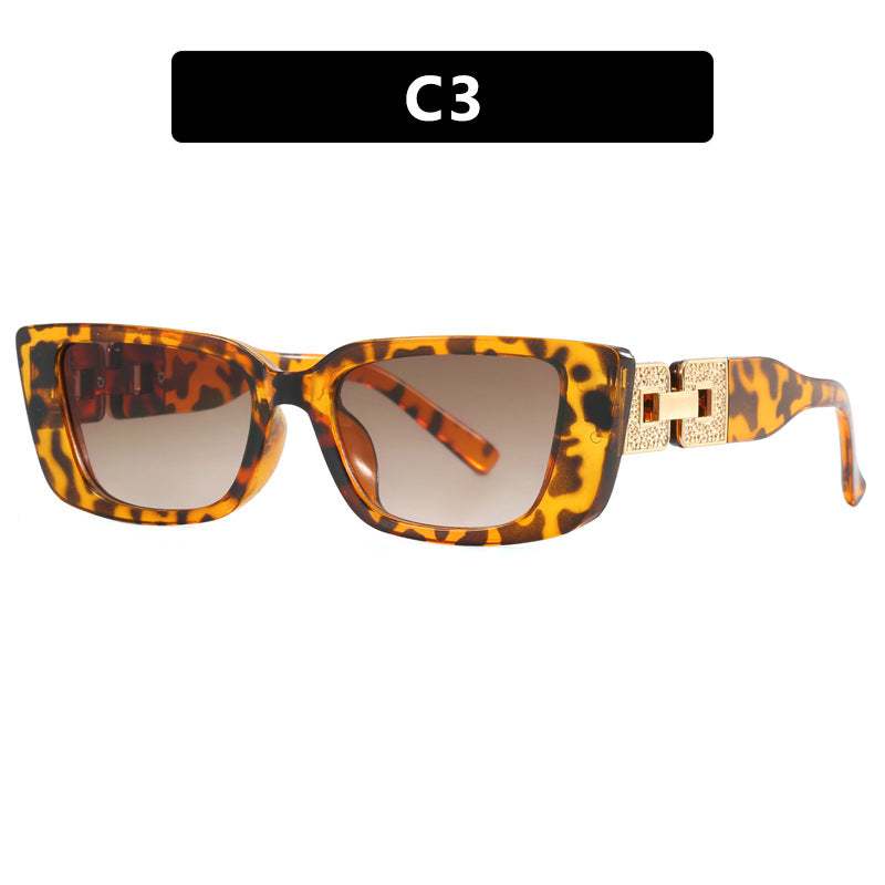 Damen modische Oversized Sonnenbrille mit einzigartigem Leopardenmuster Karnz