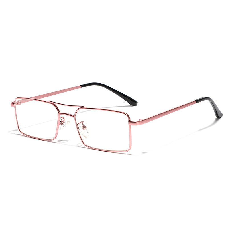 Damen modische rechteckige Brille mit stilvollem Metallrahmen Karnz