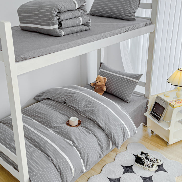 Leichtes Baumwolle Etagenbett Bettwäsche Set mit Bettbezug, Kissenbezug und Spannbettlaken