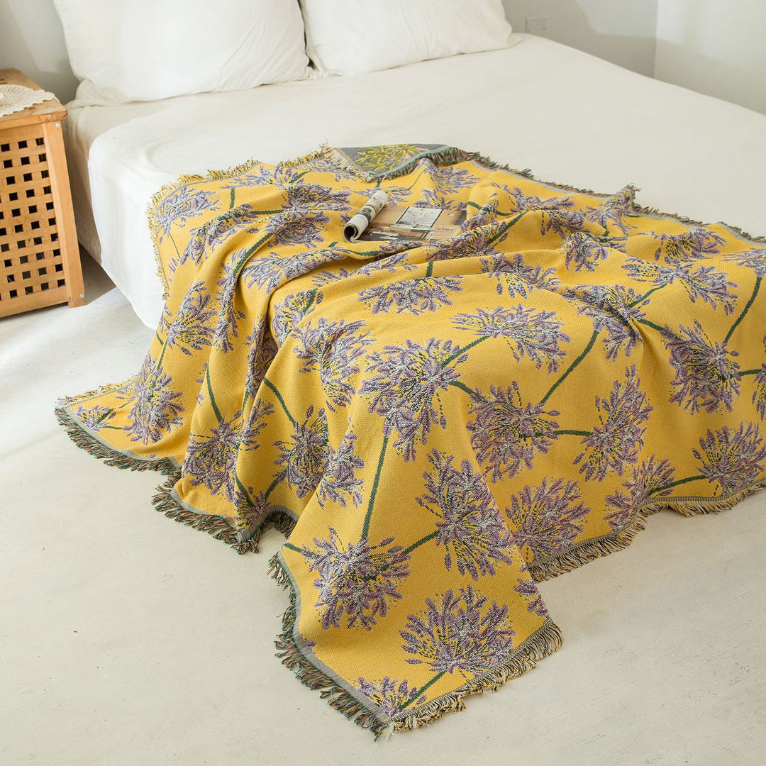 Florale Woven Werfen Decke