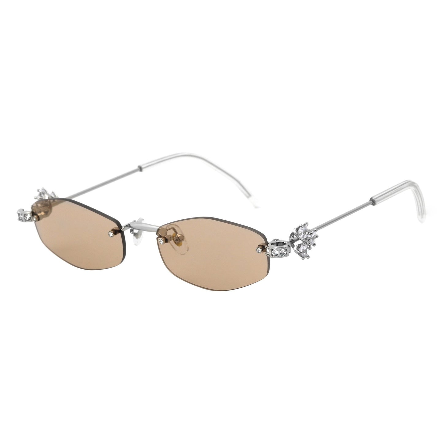 Damen Designer-Sonnenbrille mit luxuriösen Verzierungen Karnz