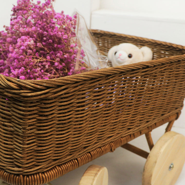 Handgefertigter Woven Storage Cart Karnz