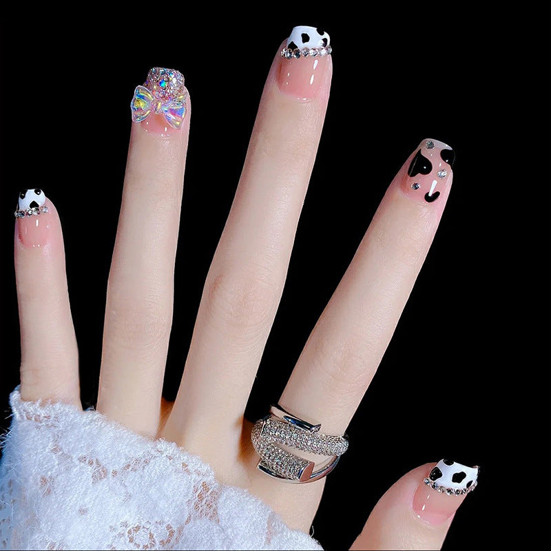 Verspielt Kuhmuster Press-On Nagelset