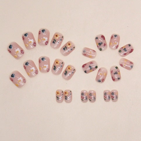 Künstlerische Florale Nagelkunst Verlängerungen Karnz