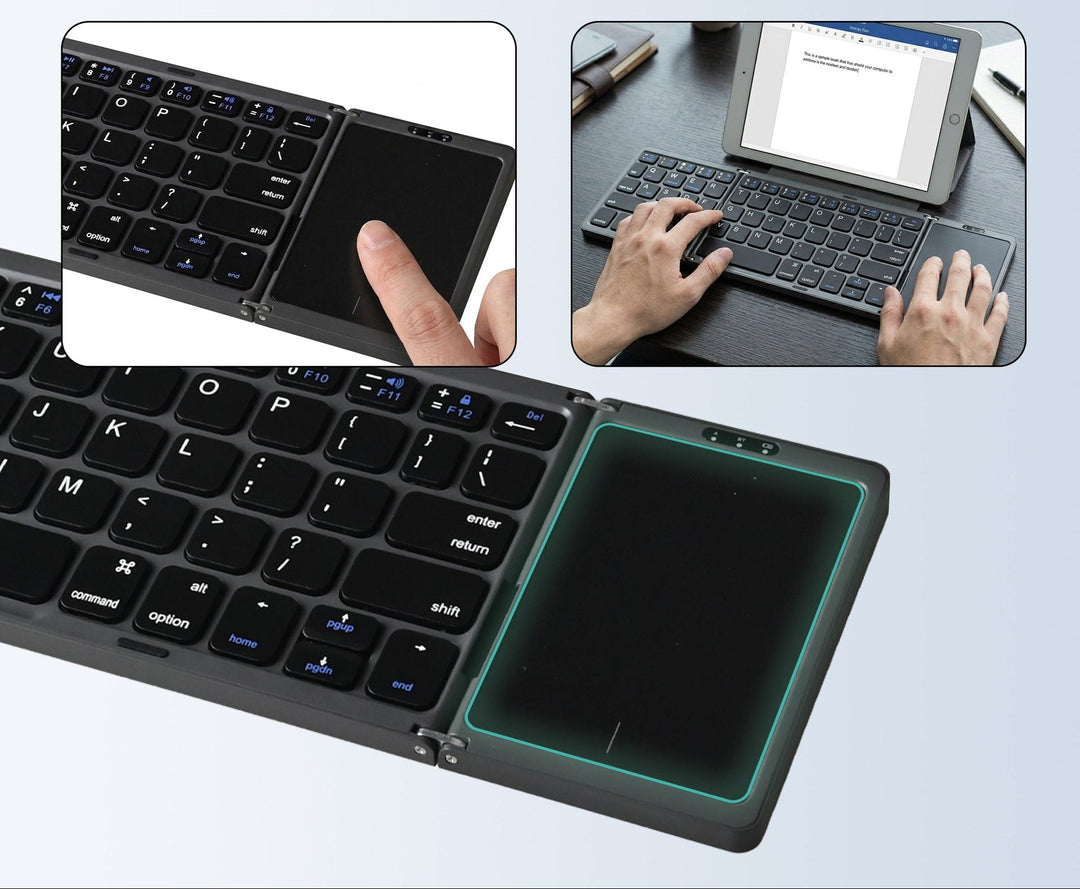 Tragbare Bluetooth-Tastatur mit integriertem Touchpad Karnz