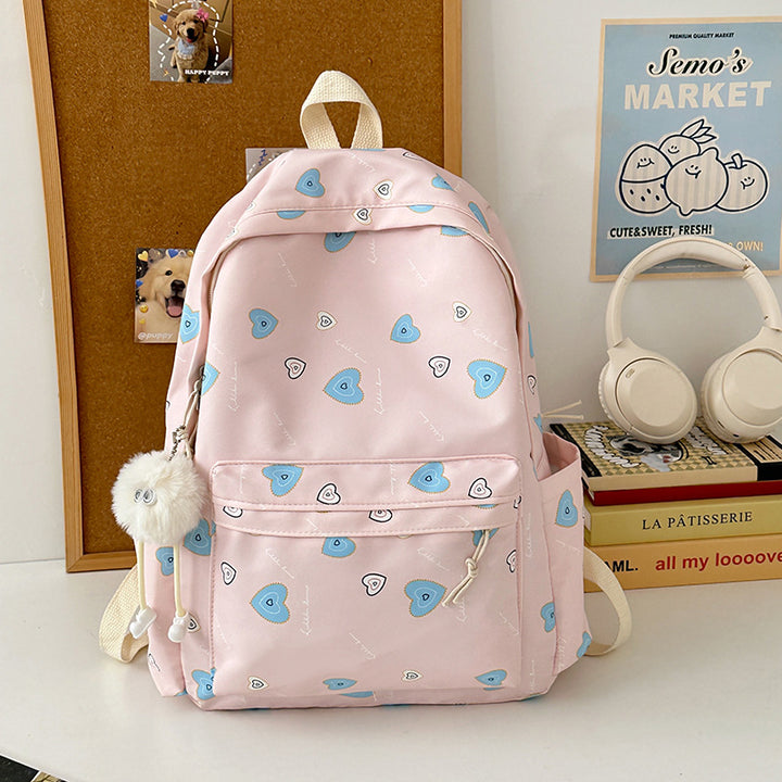 Herz-Print Casual Rucksack
