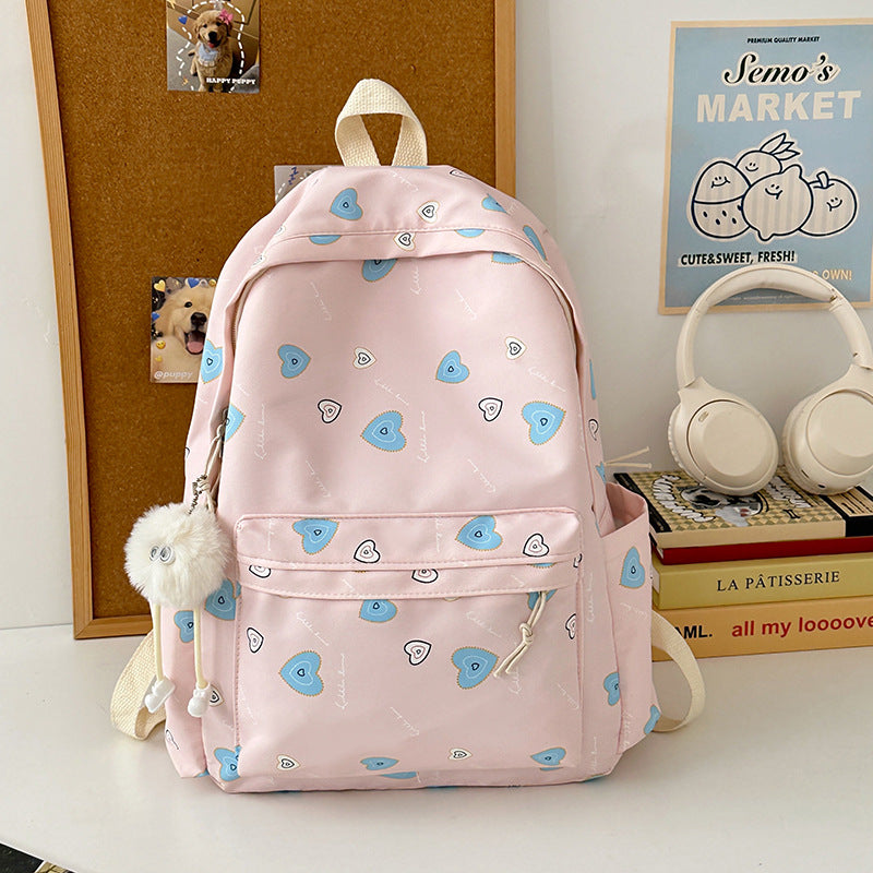 Verspielter Herz-Muster-Rucksack