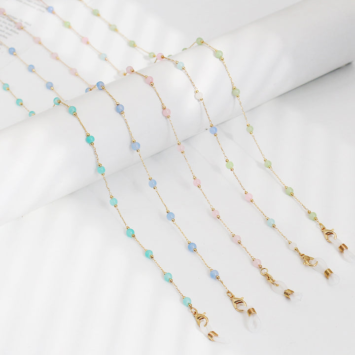 Elegante Perlen Brillenhalter Kette Karnz