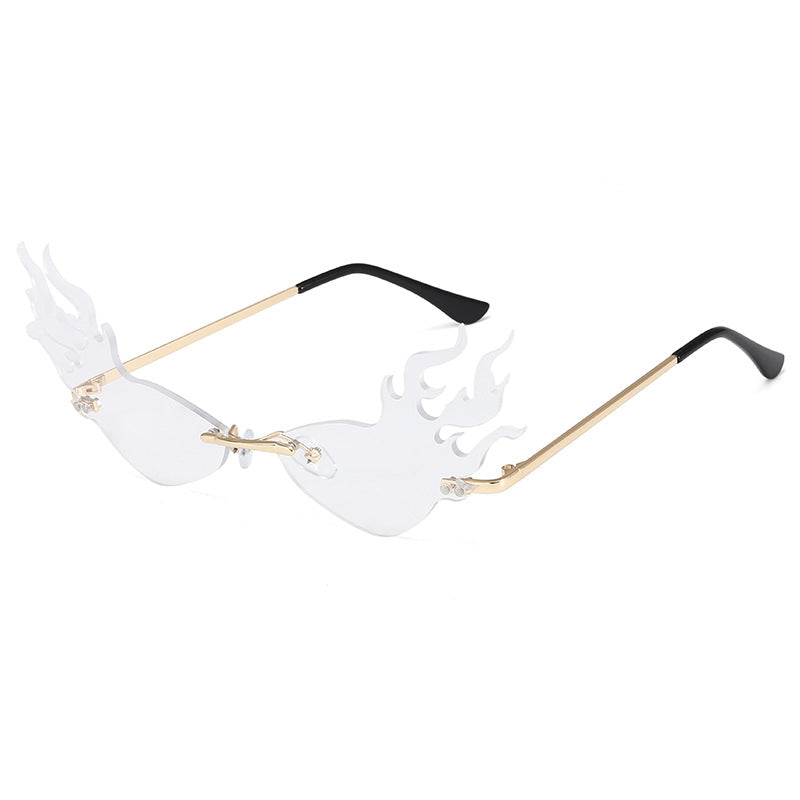 Damen modische Sonnenbrille mit flammenförmigem Design Karnz
