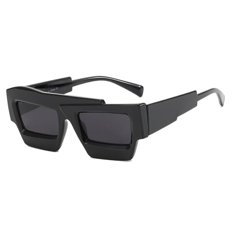 Damen trendy geometrische Sonnenbrille Karnz