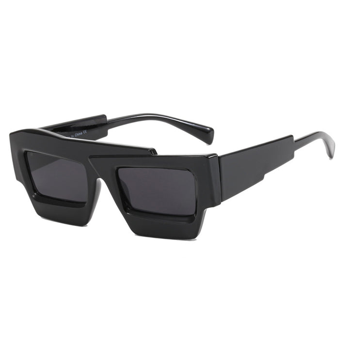 Damen trendy geometrische Sonnenbrille Karnz