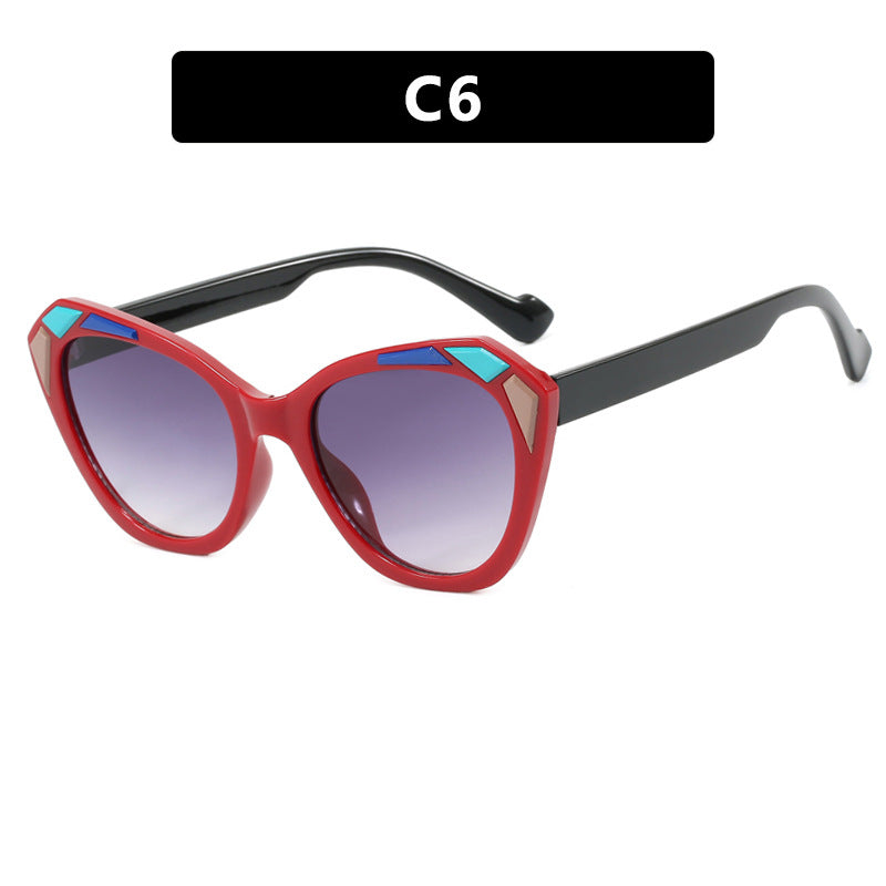 Damen Katzenaugen-Sonnenbrille mit modischen Details Karnz