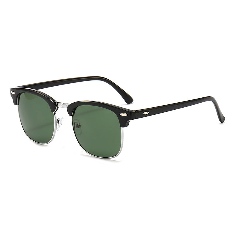Damen modische Retro-Sonnenbrille mit metallischem Rahmen Karnz