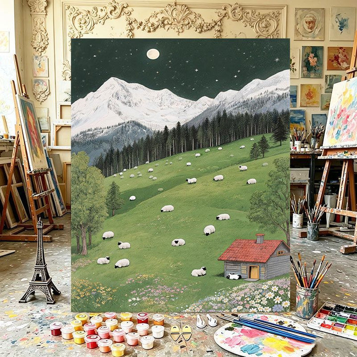 Scenic Mountain Landscape Canvas Art Print Karnz