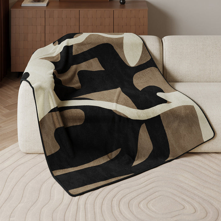 Moderne geometrische Fleece-Wurfdecke