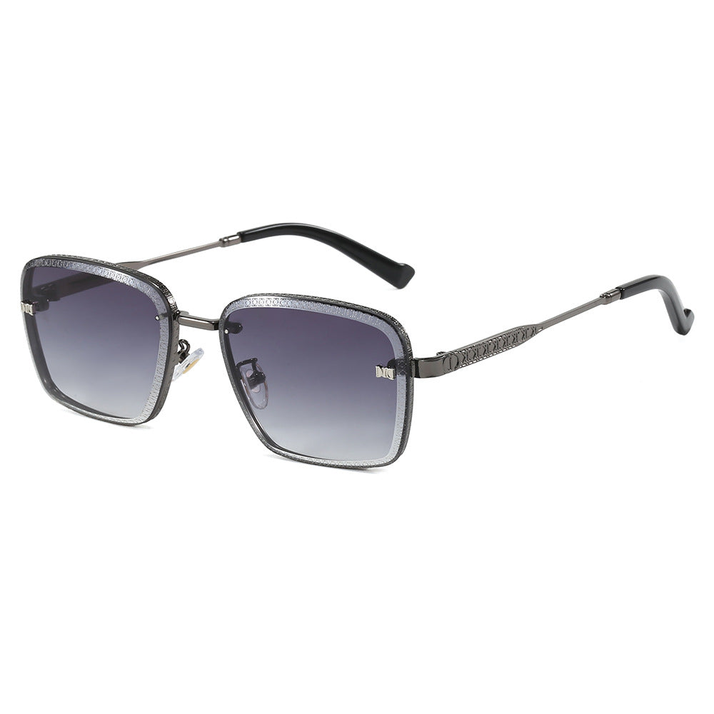 Damen Modische quadratische Sonnenbrille mit luxuriösen Details Karnz
