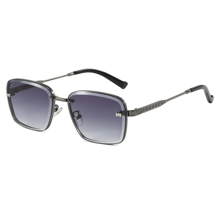 Damen Modische quadratische Sonnenbrille mit luxuriösen Details Karnz
