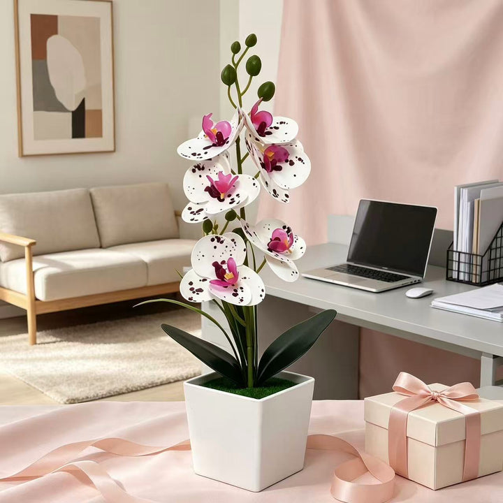 Elegante künstliche Orchideenpflanze für Tischdekoration Zuhause