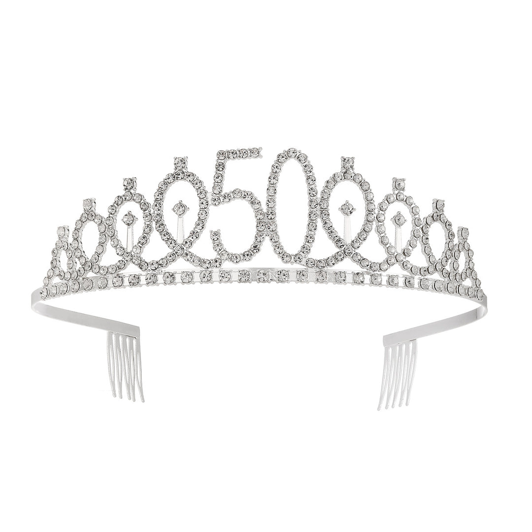 Damen Kristallverzierte Tiara mit elegantem Design Karnz