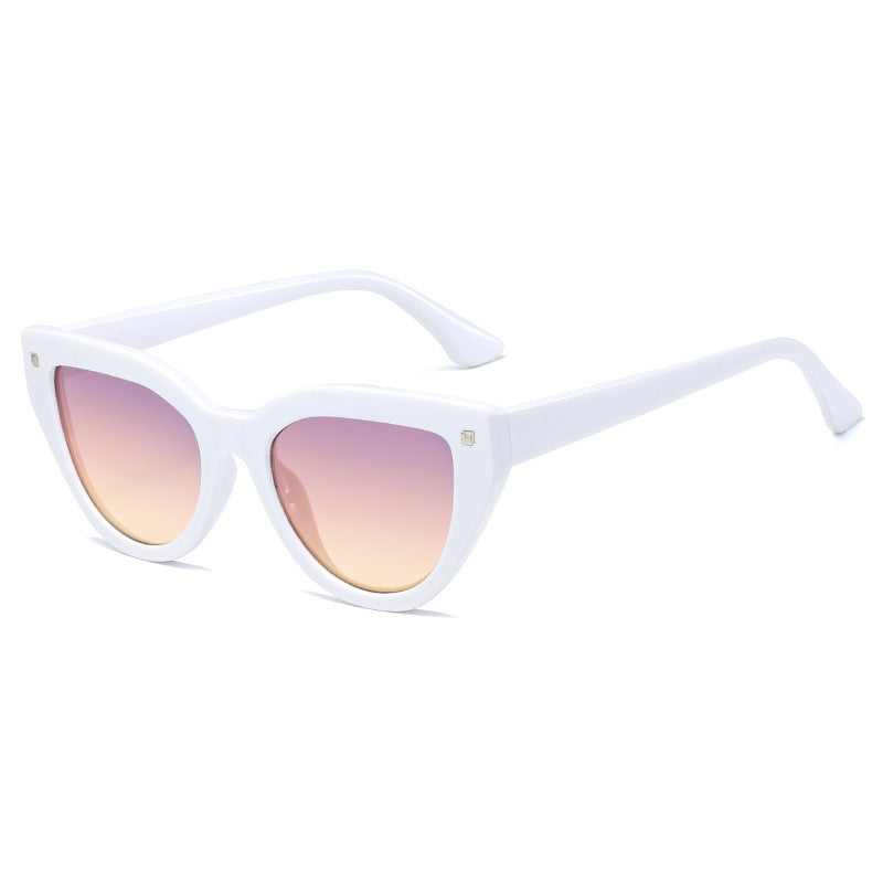 Damen Cat-Eye Sonnenbrille mit markantem Tierschrift-Muster Karnz