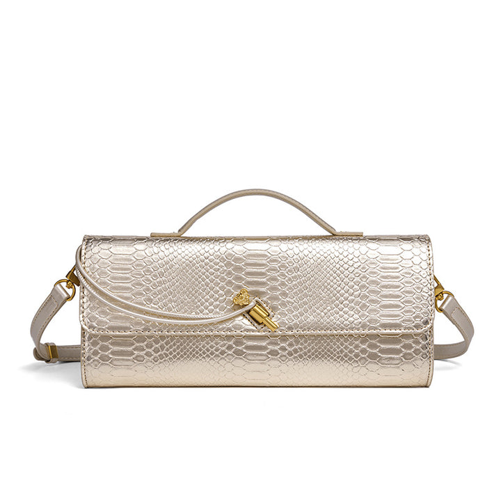 Prägung Schlangenprint Abend Clutch Karnz
