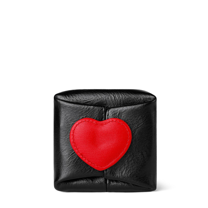 Herz-verzierte Leder-Münztasche