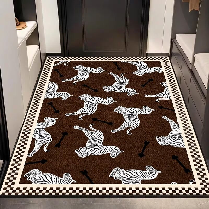 Elegante Texturierte Eingangsteppich
