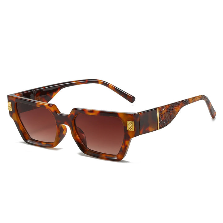 Damen modische Sonnenbrille mit einzigartigem geometrischen Rahmen und luxuriösen Details Karnz