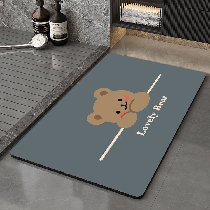 Memory Foam Badmatte mit Blumenmuster