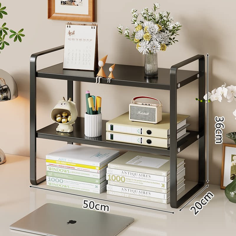 Kompakte Metall Desktop Zwei-Ebenen Organizer Regal Erhöhung