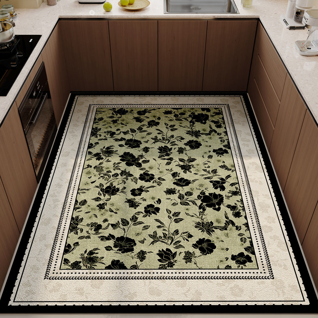 Luxuriöse Blumenmuster Küchenfußmatte