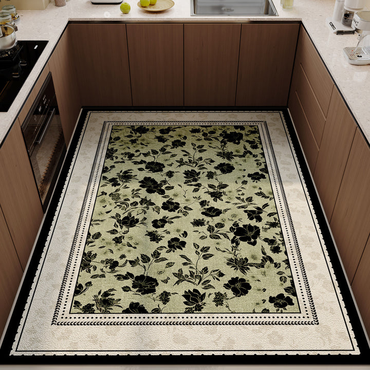 Luxuriöse Blumenmuster Küchenfußmatte