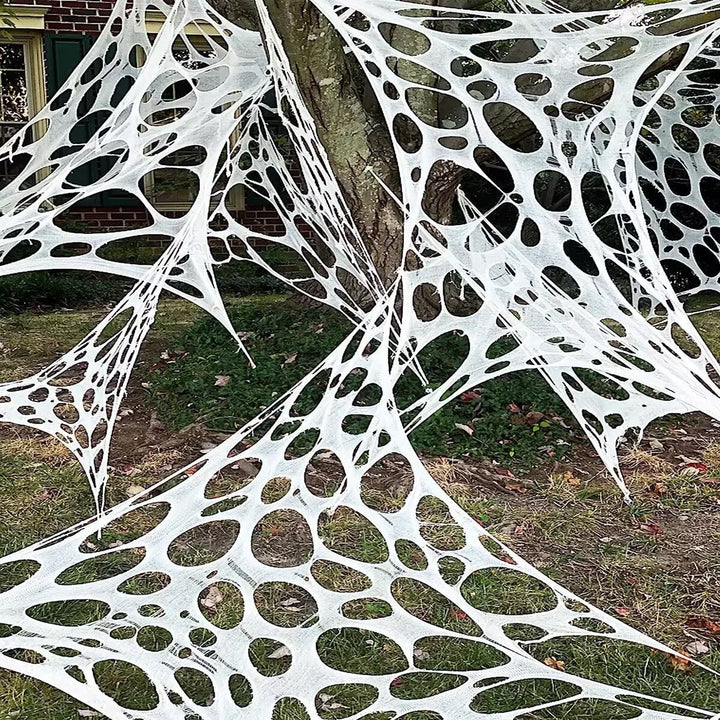 Gruselige Halloween-Spinnweb-Dekoration