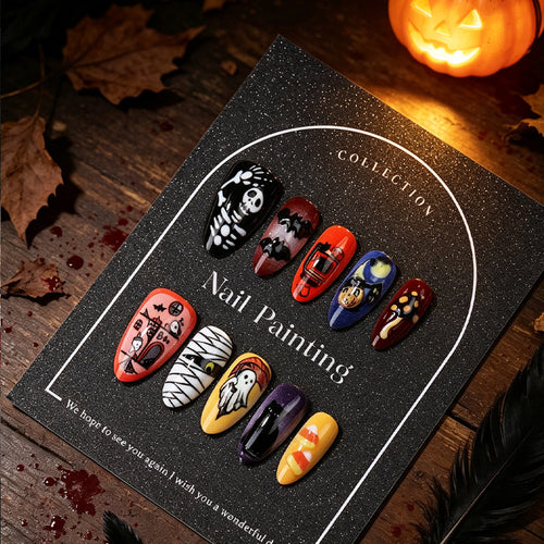 Halloween-Themen Press-On Nagelkunst Set Karnz