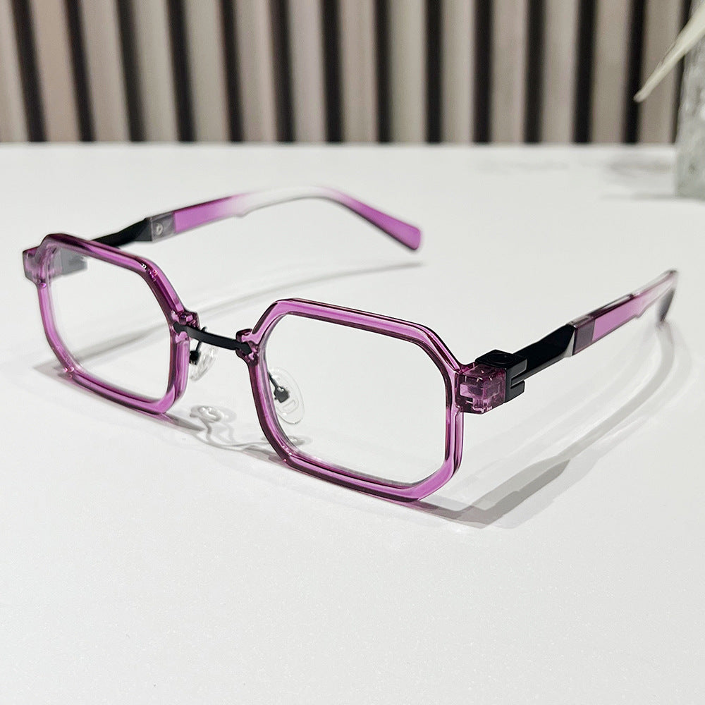 Moderne geometrische rechteckige Sonnenbrille Karnz