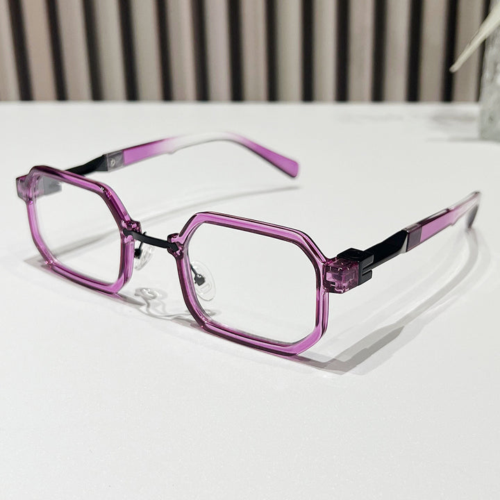 Moderne geometrische rechteckige Sonnenbrille Karnz
